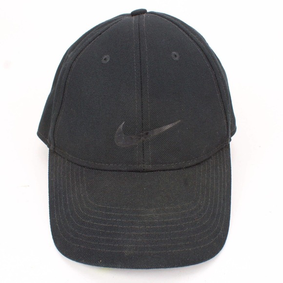 Nike Legacy91 Dri-Fit Black Hat Strapback Athletic Cap Black Swoosh Logo - Picture 1 of 8